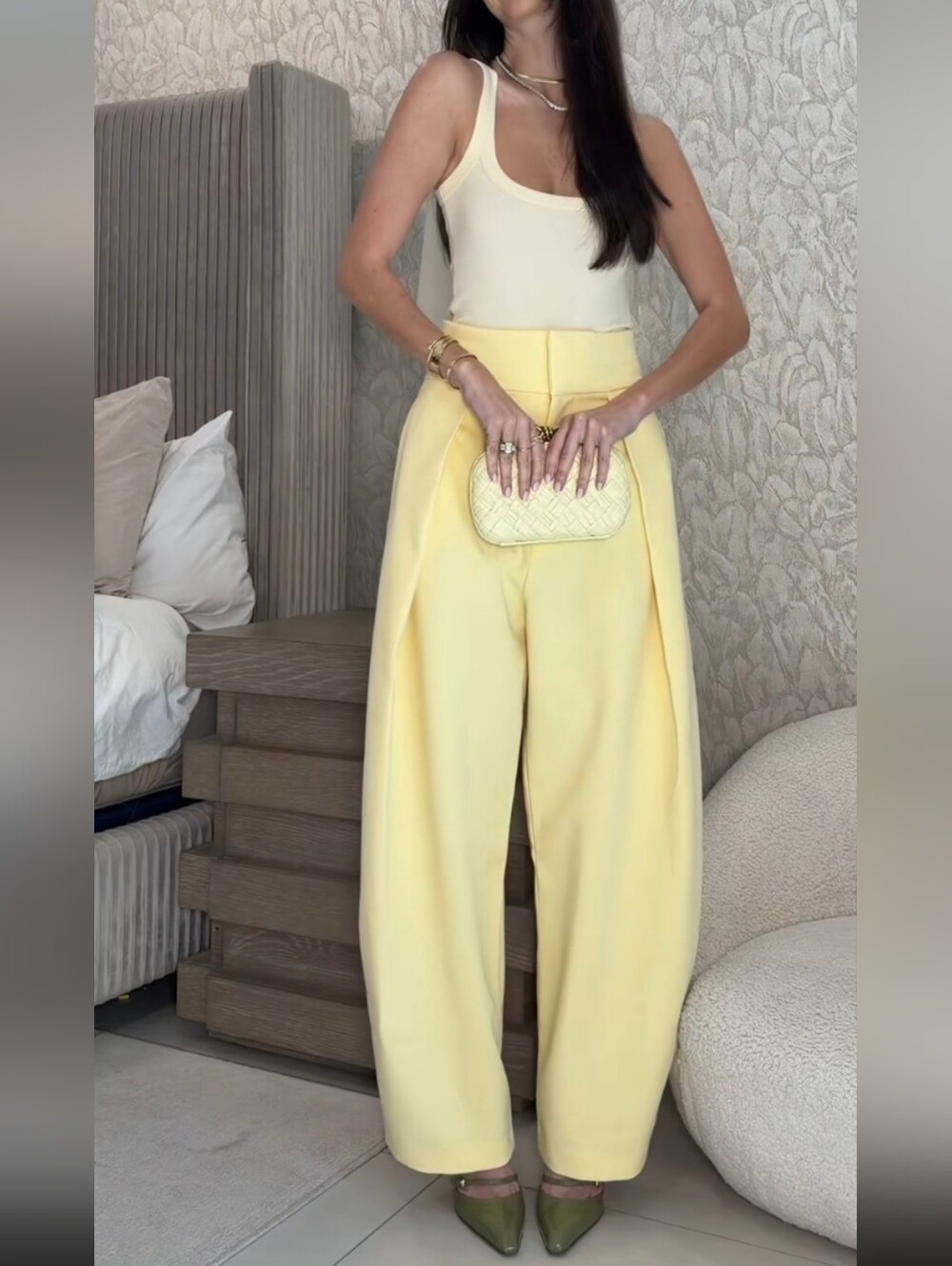 ZARA PLEATED BALLOON PANTS